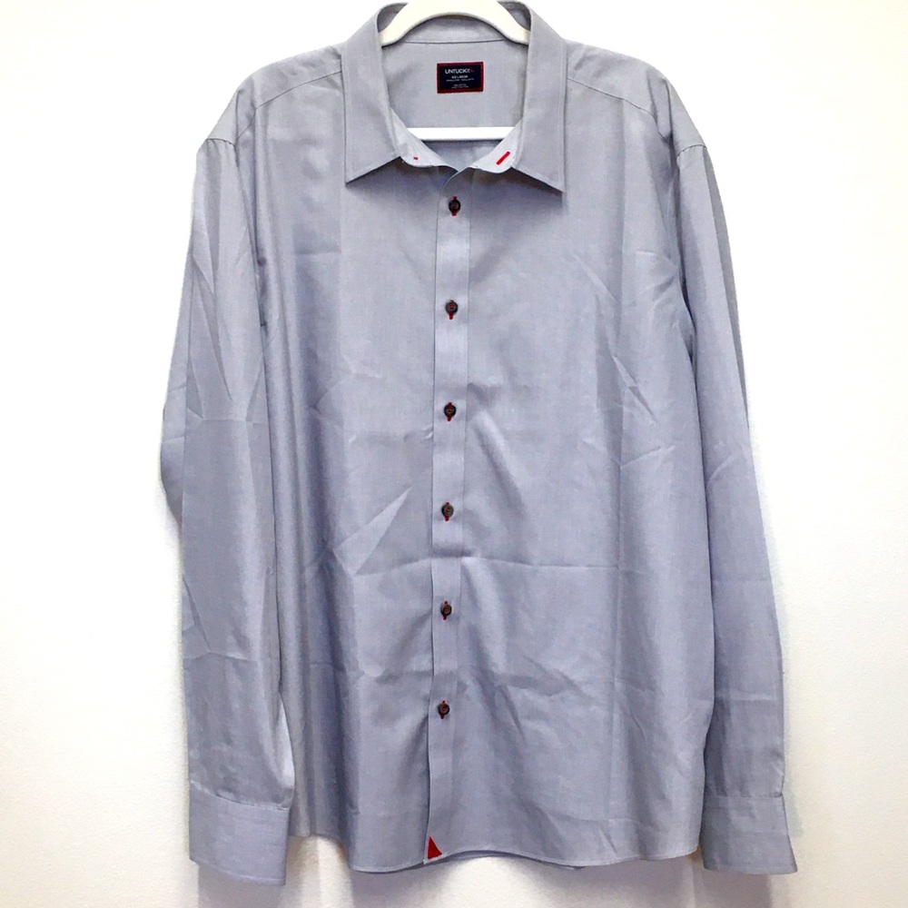 UNTUCKit Rubican Regular Fit Button Down Long Sleeve Shirt XXL Wrinkle Free